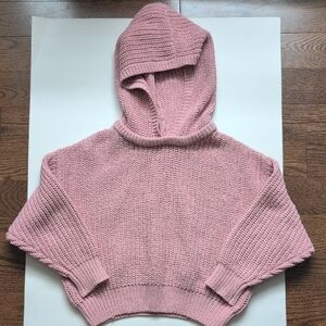 Zara Dusty Pink Hooded Women's Sweater